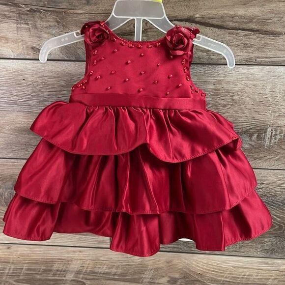 CINDERELLA Girls Baby Christmas Holiday 2 piece Red Dress with Bloomers Size 6M - Picture 3 of 6